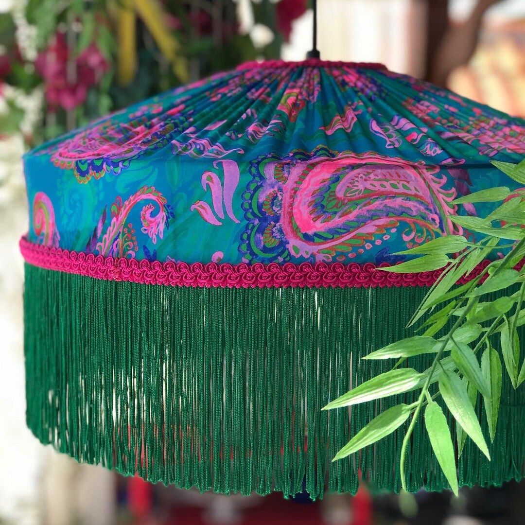 LAMP SHADE/PENDANT Handmade Victorian Style Custom Silk Lamp Etsy