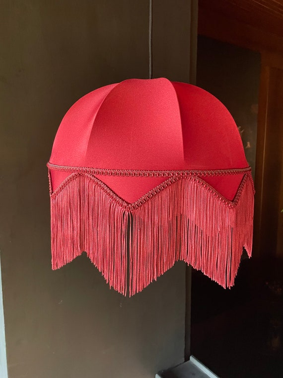 LAMP SHADE PENDANT Victorian Style Custom Handmade Fringing Lamp