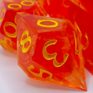 Pathfinder Dice | TTRPG Dice | D&D Dice | dnd 5e | dice set | Pathfinder | TTRPG | Orange Dice | Yellow Dice | Petri Dice