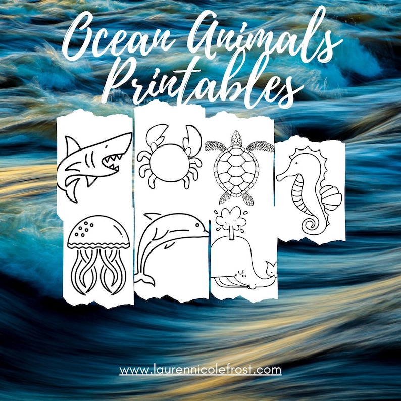 Ocean Animals Printable Etsy Ocean Animals Printable Etsy