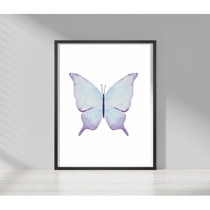 Digital Print Purple and Blue Butterfly
