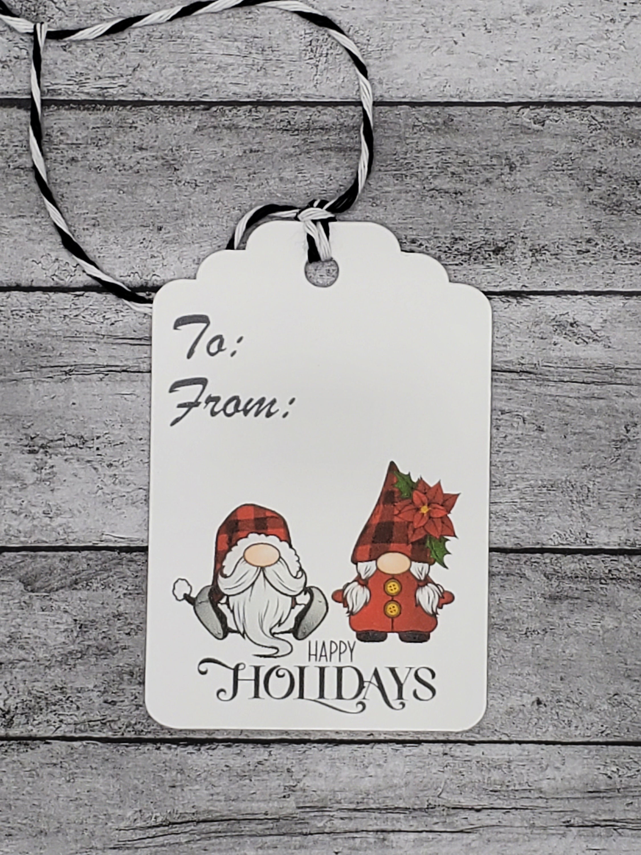 Gnome Christmas Gift Tags, Set of 24 Printed Holiday Tags - Etsy