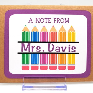 Personalized Teacher Note Cards, Handmade Gift Set - Etsy