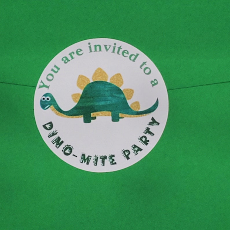 Dinosaur Birthday Party Invitations, PRINTED Invitations, Personalized