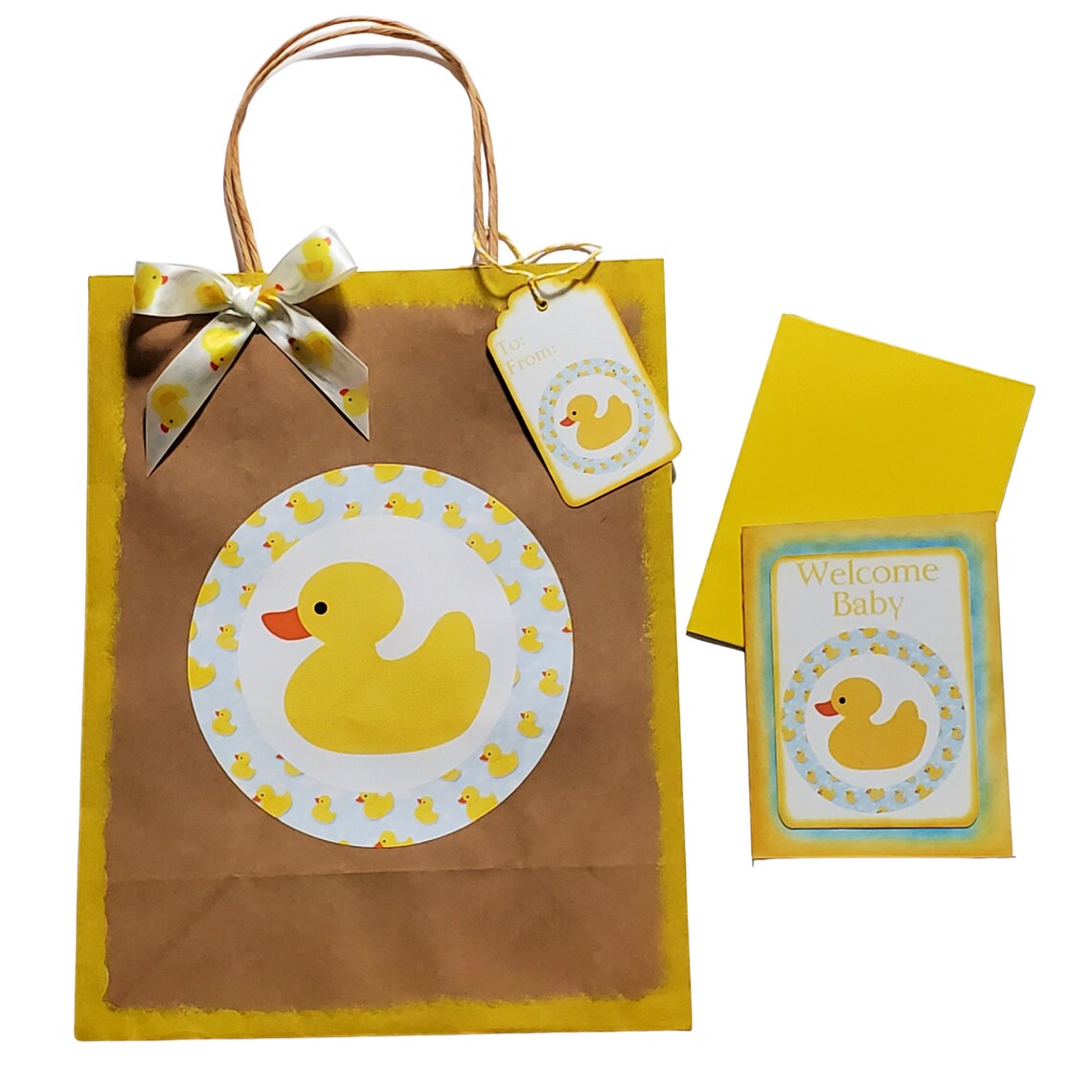 Baby Gift Bag Baby Shower Gift Rubber Duck Gift Bag Gift Etsy