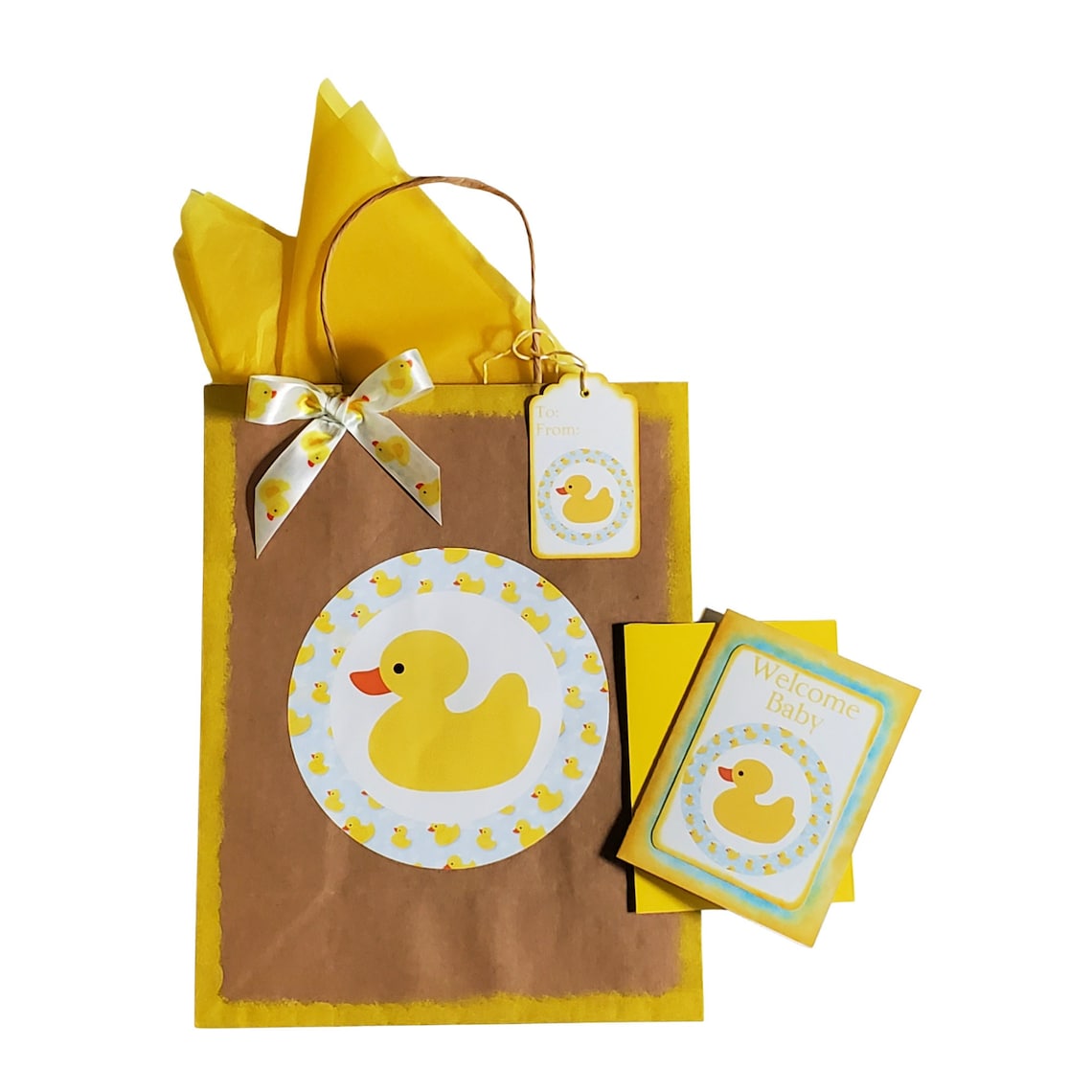 Baby Gift Bag Baby Shower Gift Rubber Duck Gift Bag Gift Etsy