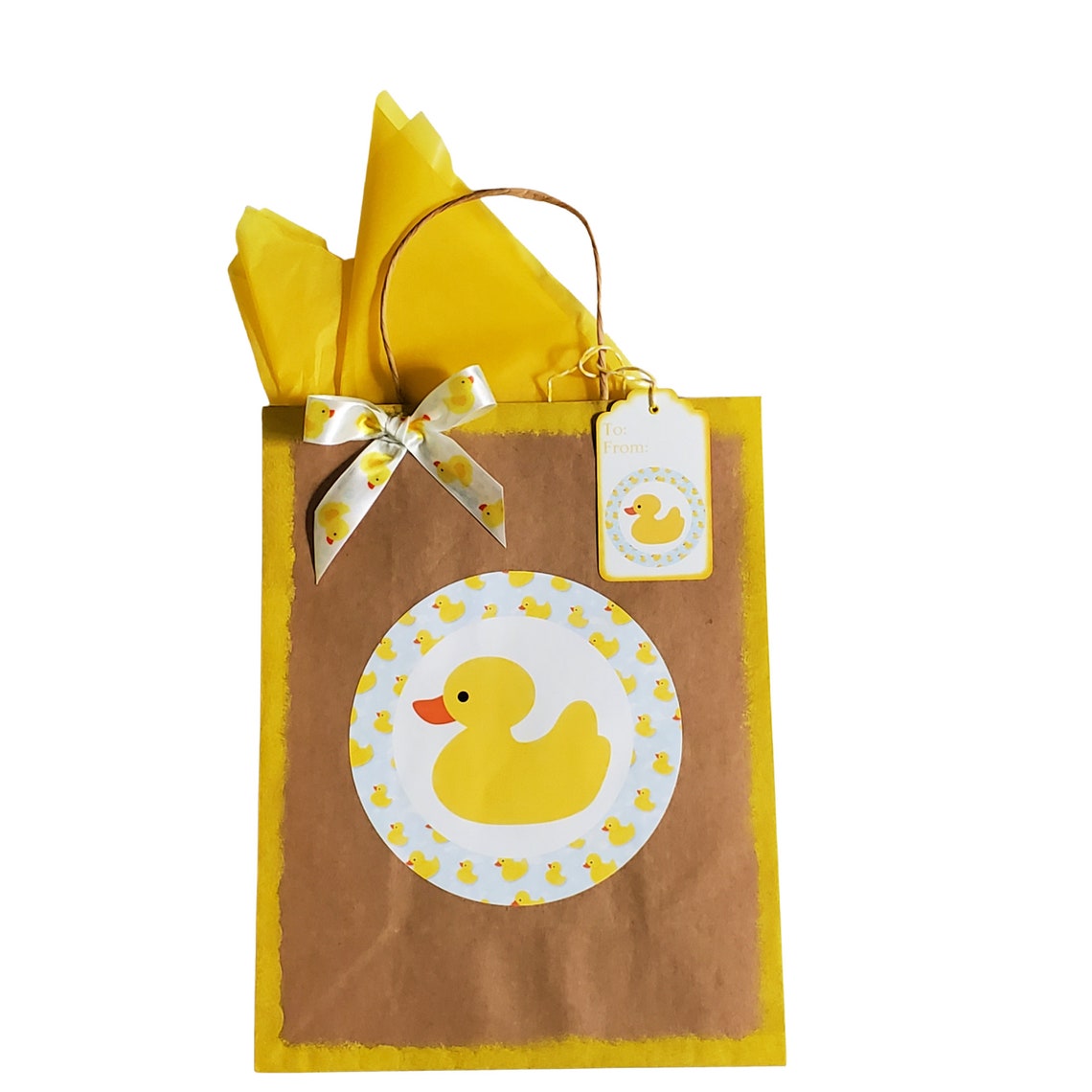 Baby Gift Bag Baby Shower Gift Rubber Duck Gift Bag Gift Etsy