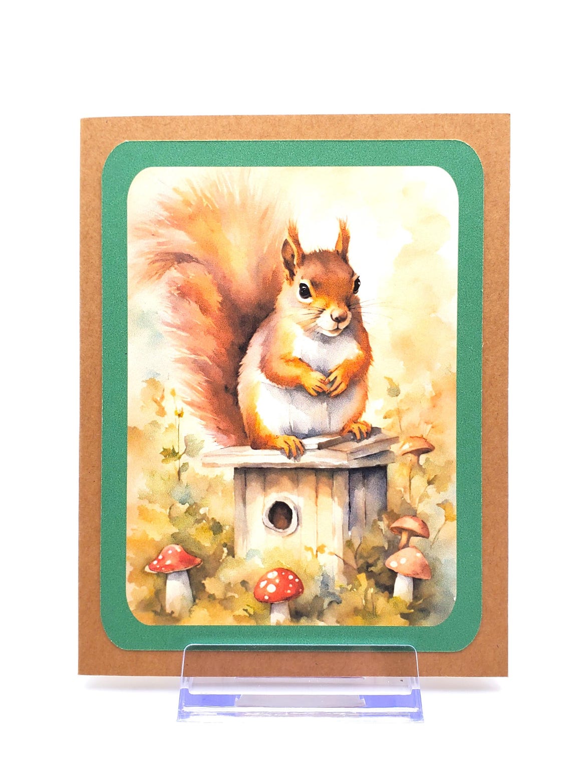 Squirrel Note Cards, Woodland Animal Design, Set of 6 - Etsy