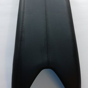 Fits 2007-2009 Acura Rdx new genuine leather Console Lid Armrest Cover SKIN PART ONLY trim code *NH167L* (Black) Made by aaaupholster.com