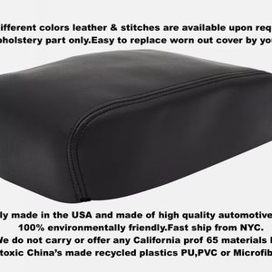 For Nissan Maxima  2004 2005 2006 2007 2008 new Armrest Lid Cover Center Console Armrest Black Italian Top Grain Leather Skin Part only