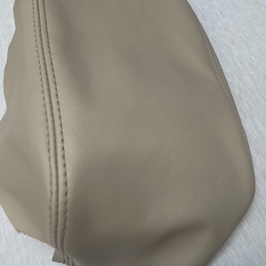 2000-04 Mitsubishi Montero Pajero Sport only Center Console Storage Lid Armrest Upholstery beige color automotive vinyl by AAAUPHOLSTER.com