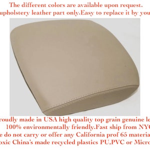 for Honda Pilot  2009-2015 Center Console Armrest New Genuine Leather Part only Cover LIGHT BEIGE OEM Upholstery interior Trim Code*YR309L*