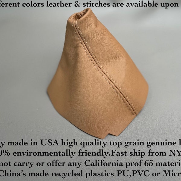Fits Porsche 987 Boxster  2004-2011  Sand beige Genuine Leather New Shift boot(leather part only) for Manual Shifter USA Made Direct fitment