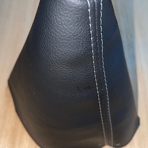 For Nissan Silva 240SX S13 Manual 1989 1990 1991 1992 1993 New Shift Boot Genuine Italian Leather Black, Gray Stitching Made by AAAUPHOLSTER