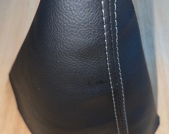 For Nissan Silva 240SX S13 Manual 1989 1990 1991 1992 1993 New Shift Boot Genuine Italian Leather Black, Gray Stitching Made by AAAUPHOLSTER