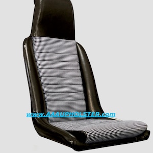 For PORSCHE 914 Houndstooth Insert Front Seats Covers Black Vinyl by AAAUPHOLSTER. FITS 1972-1974