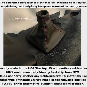 Fits Porsche 718 Boxster Cayman 981 982 911 991 Black Genuine Leather Red Top stitches New Shift boot gear gaiter for Manual stick Shifter