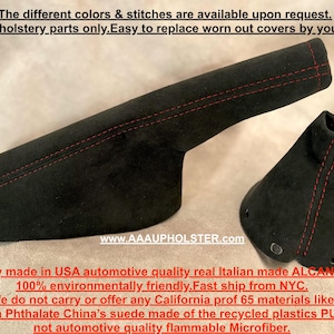 For Audi TT 1998 1999 2000 2001 2002 2002 2003 2004 -06 Red Stitch New Shift and E Boots Manual Stick Shifter Genuine Italian ALCANTARA 9004