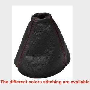 New Shift Boot Manual shifter for 2006 2007 2008 2009 2010 2011 Honda Civic. Black/Red Thread Genuine Italian Leather by AAAUPHOLSTER.com
