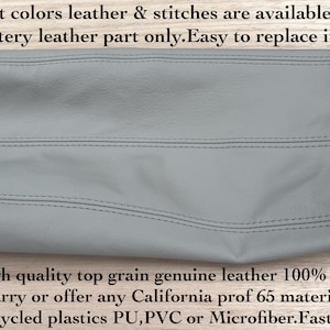 Fits 2007-2012  Acura Rdx new genuine leather Console Lid Armrest Cover SKIN PART ONLY trim code *NH556L* (Light Gray) by aaaupholster.com