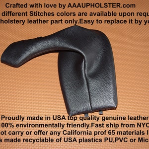 Passend für Porsche Boxster 996 986 1999-05 Schwarz Echtes Italienisches Leder Neue Schiebemanschette für Handschalter USA Made by AAAUPHOLSTER Direkte Montage