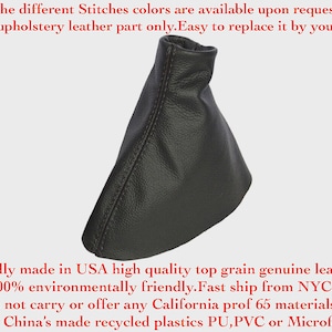 90-97 Mazda Miata Black Genuine Italian Leather Brand new Emergency brake BOOT Black stitch made by aaaupholster.com