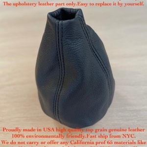 Fits Saab CLASSIC 900/9000 79-98 or 9-3 S 98-02 Gear Gaiter New Shift boot Black Genuine Italian Leather made in USA  by AAAUPHOLSTER.com