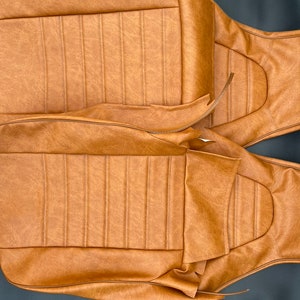 Fits Porsche 911, 912 (1974-1976) Front Standard Seats New Upholstery replacement Kit in Cork Vinyl Made by the AAAUPHOLSTER.com
