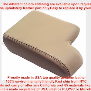 Fits All BMW E36 1992 1993 1994 1995 1996 1997 1998 1999  3-Series OEM Beige Genuine Leather Armrest cover beige top Stitches Skin part only