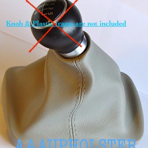 Fits Volkswagen 1998-2010 VW Beetle BUG New shift Boot For manual stick shifter made of automotive gray vinyl made by AAAUPHOLSTER.com