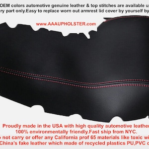 Center Console armrest cover New Genuine Leather part only Black color with red top stitches for Lexus IS350 IS250  2014 15 16 17 18 19 2020