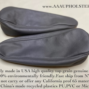 Fits Lexus GX 470 SUV 2003 2004 2005 2006 2007 2008 2009 Real Automotive Leather Seat Armrest Covers Dark Gray Set made by Aaaupholster.com
