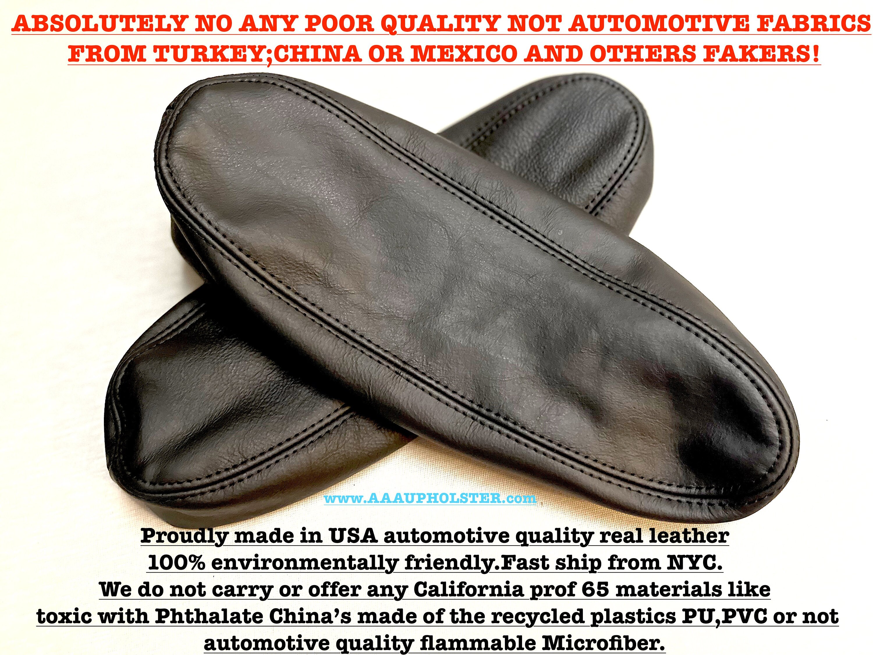 Fits 2005-2015 Nissan Armada or Titan Real automotive HQ Leather Seats Armrest Covers 2X (Leather Parts Only)made by AAAUPHOLSTER.com
