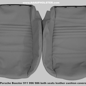 for 1998-2005 Porsche Boxster 911 996 986 ,Graphite Grey color genuine leather custom made front seats new Upholstery set 2 cushion covers