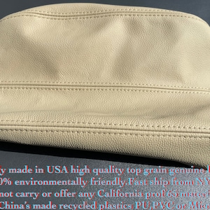 For Honda Accord 2008-2012 New genuine leather O.E.M trim code*YR327L* PEARL IVORY for Center console Lid armrest Upholstery parts only
