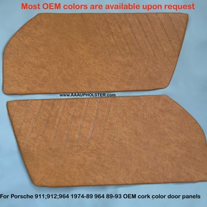 for Porsche 911 912 930 1974-1989 and 964 1989-1993 both Doors panels recovery kit with Original style OEM color Vinyl by aaaupholster.com
