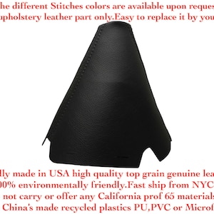 For HONDA ACCORD 2002 2003 04 05 06 2007 2008 Black Genuine Leather Shift Boot with Black Top Stitches Leather Part Only by AAAUPHOLSTER.com