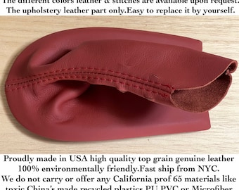 Fits Porsche Boxster 996 986 1999-05 Boxster red Genuine Leather New Shift boot for Manual Shifter USA Made by AAAUPHOLSTER Direct fitment