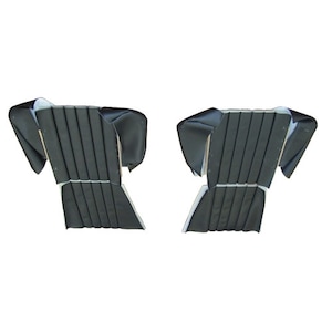 For Porsche 911 912 930 Black vinyl rear seats upholstery recovery kit FROM 1974 1975 1976 all models