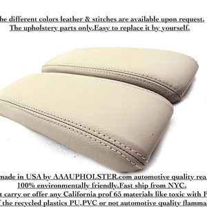 for Audi A8  2004 2005 2006 2007 2008 2009 2010 upholstery 2pcs set to recover armrest lids in vanilla genuine leather by AAAUPHOLSTER.com