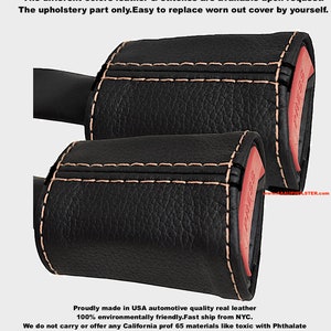 Per Porsche Boxster 996 986 99-05 Set in pelle di colore nero 2X per fibbie per CINTURE DI SICUREZZA per coprire le parti in plastica con rivestimento in pelle
