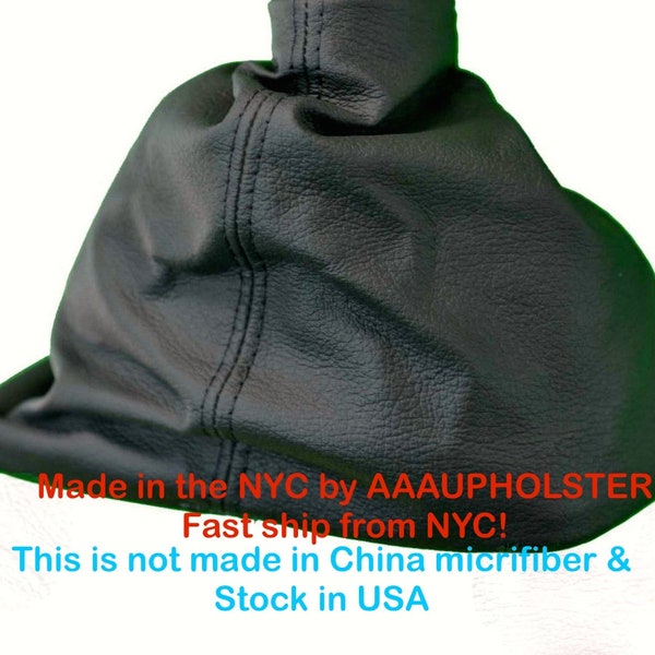 HUMMER H3 2005-2011 AUTOMATIC New Black Genuine Leather Shift Boot with Black Top Stitches (Leather Part Only) Made by the AAAUPHOLSTER.com