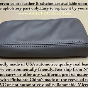 Funda de repuesto para apoyabrazos de camioneta Toyota 4 Runner 4x4 de 1984 a 1989 (solo parte de piel), color gris oscuro, cuero genuino de alta calidad para automóviles de AAAUPHOLSTER.com