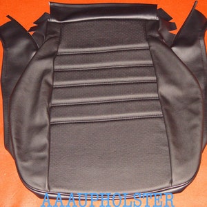 Porsche 911 944 951 964 968 Standard Seat Upholstery for Cushion  1986-1994 one Black Vinyl cover center perforated made by AAAUPHOLSTER.com