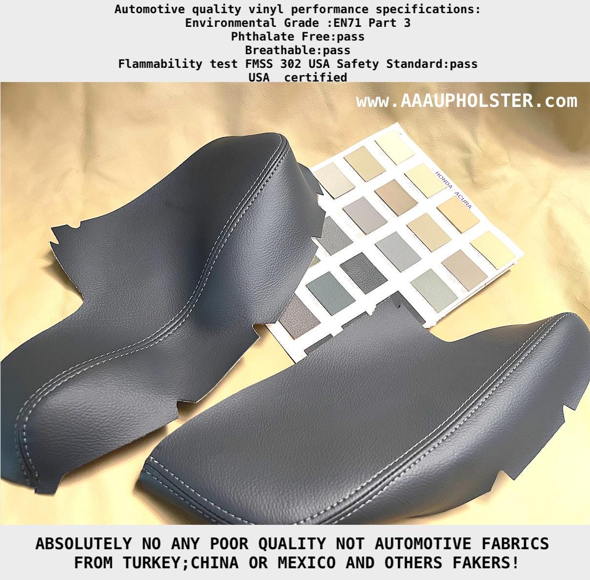 Gray Synthetic Leather Door Panel Armrest Cover For 2006 2014 Honda Ridgeline K 703959 - Foto 4