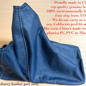 For 1996-2002 Toyota 4 Runner Pickup 4x4 Replacement Manual Shift Boot New Gear Gaiter Bright Blue Genuine Leather by AAAUPHOLSTER.com