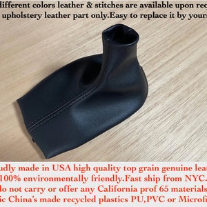 Fits 1997 1998 1999 Porsche Boxster Black Genuine Italian Leather New Shift boot for Manual Shifter USA Made by AAAUPHOLSTER Direct fitment