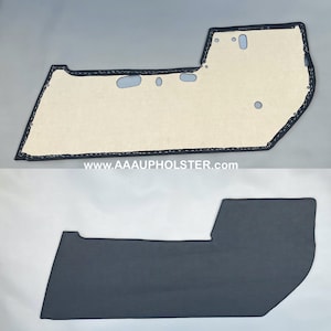 for PORSCHE 1969-1973 911 and 912 models both Doors panels recovery kit with Original style black color BASKETWEAVE Vinyl WATERPROOF boards