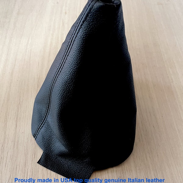 For Jeep Wrangler 2003 2004 2005 2006 TJ New Black Genuine Italian Leather Shift Boot(Leather Part Only) Made in USA by the AAAUPHOLSTER.com