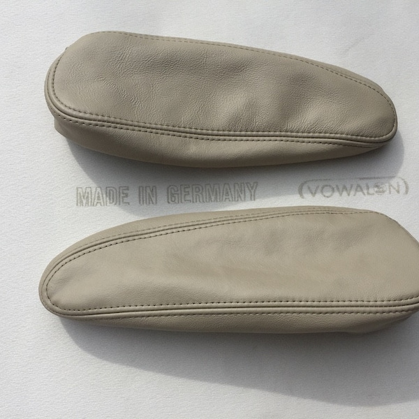Land Cruiser Toyota 1998 1999 2000 2001 2002 2003 2004 2005 2006 2007 Real Leather Seat Armrest Covers Tan(Ivory) made by Aaaupholster.com